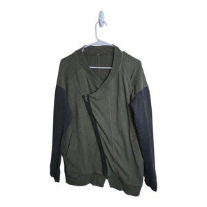 Lululemon Jacket Women 6 Mula Bundle Wrap Fatigue Gorpcore Moto Asymmetrical